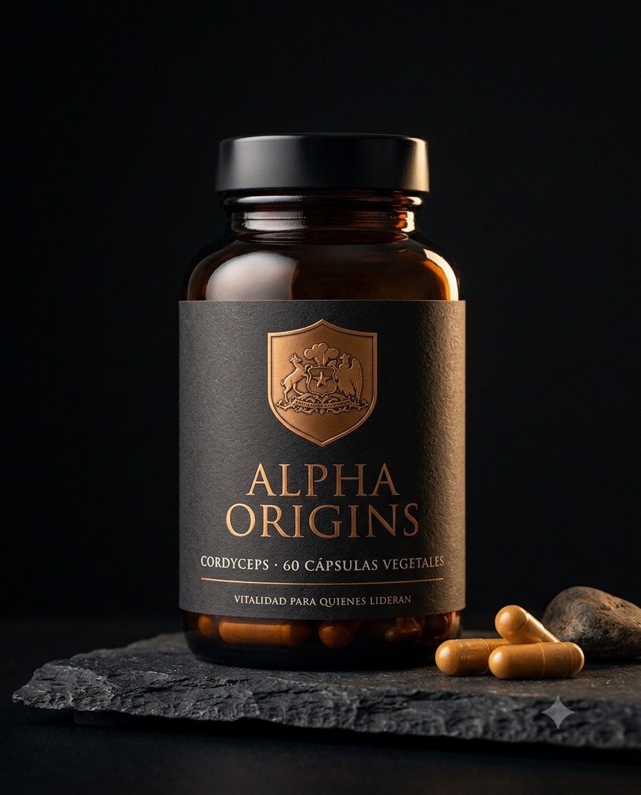 Frasco Alpha Origins · cordyceps, 60 cápsulas vegetales